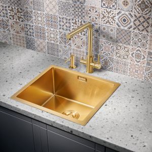 Мойка для кухни Milacio Denia 48 Steel MC.77448 брашированное золото