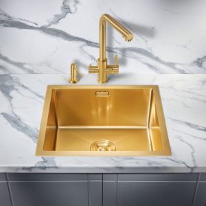 Мойка для кухни Milacio Denia 48 Steel MC.77448 брашированное золото