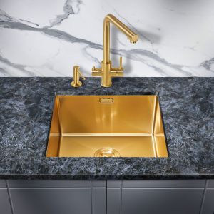 Мойка для кухни Milacio Denia 48 Steel MC.77448 брашированное золото