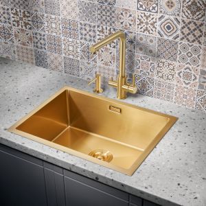 Мойка для кухни Milacio Denia 58 Steel MC.77458 брашированное золото