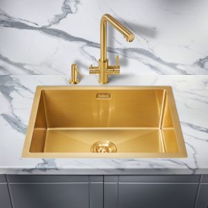 Мойка для кухни Milacio Denia 58 Steel MC.77458 брашированное золото