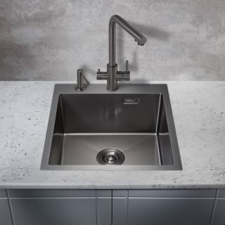 Мойка для кухни Milacio Denia 46 Steel MC.77479 воронёная сталь