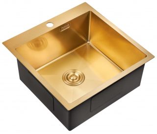 Мойка для кухни Milacio Denia 51 Steel MC.77488 брашированное золото