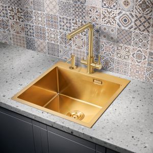 Мойка для кухни Milacio Denia 51 Steel MC.77488 брашированное золото