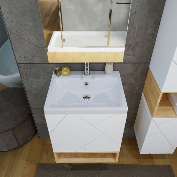 Тумба под раковину Бриклаер Кристалл 4627125415937 50 см белый