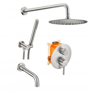 Душевой комплект Milacio Ультра MCU.150.SS сталь нержавеющая