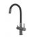 Смеситель для кухни Milacio Ultra 560 MCU.560.GM под фильтр с краном для питьевой воды и гибким изливом вороненая сталь