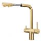Смеситель для кухни Milacio Almonte-S MCU.562.GD под фильтр с вытяжной лейкой золото