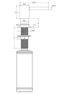Дозатор для кухонной мойки Milacio MCU.934.SS нержавеющая сталь