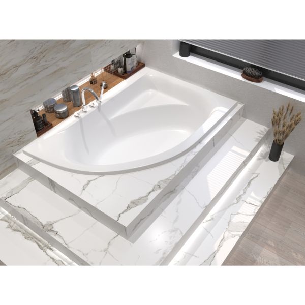 Акриловая ванна WHITECROSS Aquarella 0109.170110.100 правая 170x110 см белый