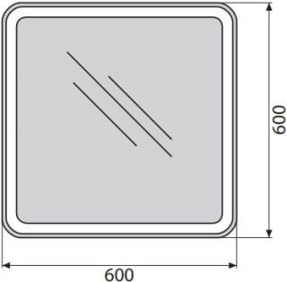 Зеркало BelBagno с LED-подсветкой и кнопочным управлением SPC-MAR-600-600-LED-BTN