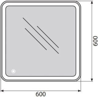 Зеркало BelBagno с LED-подсветкой и сенсорным управлением SPC-MAR-600-600-LED-TCH
