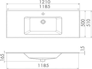 Мебельная раковина CeraStyle Ibiza 121 Мебельная раковина CeraStyle Ibiza 121