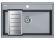 Комплект Paulmark: мойка Stepia 80 и коландер Advance PM117551-GRM+A375-BS серый металлик/брашированная нержавеющая сталь