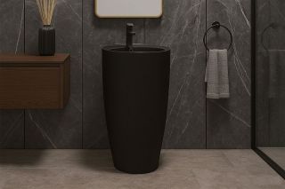 Раковина напольная Azario Dea AZ-203MB 50x86 см чёрный матовый