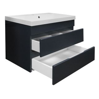 Тумба с раковиной Azario Эстима CS00094588 70 см графит