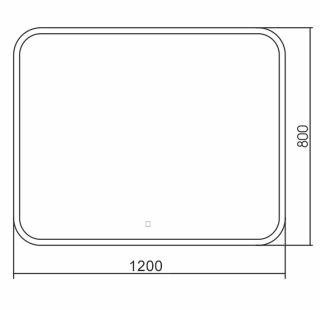 Зеркало c подсветкой Azario Стив-2 ФР-00002225 120 см