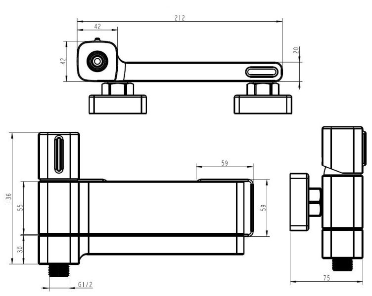 Смеситель для ванны ESKO Abu Dhabi ABU54 хром Смеситель для ванны ESKO Abu Dhabi ABU54 хром