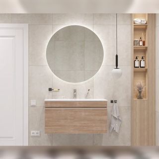 Тумба под раковину подвесная Velvex Pulsus tp.PUL.PUL.100.1Y дуб сонома, 100 см Тумба под раковину подвесная Velvex Pulsus tp.PUL.PUL.100.1Y дуб сонома, 100 см