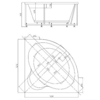 Ванна акриловая Azario Cosma AV.0088123 145х145 см белый
