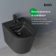 Комплект унитаз и биде IDDIS Калипсо (Calipso) CALR3BMi73 чёрный матовый