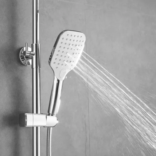 Душевая стойка Shevanik S8136F белый/хром