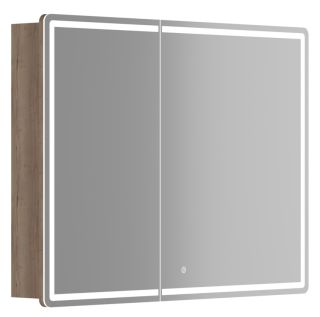 Зеркальный шкаф с LED подсветкой Sancos Mirror MI100EG 99см дуб галифакс натуральный Зеркальный шкаф с LED подсветкой Sancos Mirror MI100EG 99см дуб галифакс натуральный