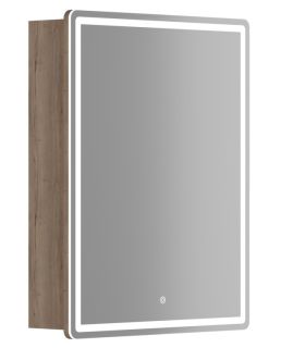 Зеркальный шкаф с LED подсветкой Sancos Mirror MI60EG 59см дуб галифакс натуральный Зеркальный шкаф с LED подсветкой Sancos Mirror MI60EG 59см дуб галифакс натуральный