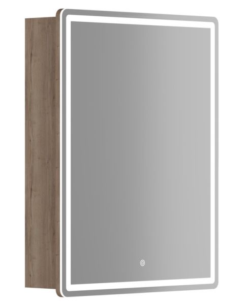 Зеркальный шкаф с LED подсветкой Sancos Mirror MI60EG 59см дуб галифакс натуральный Зеркальный шкаф с LED подсветкой Sancos Mirror MI60EG 59см дуб галифакс натуральный