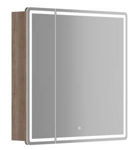 Зеркальный шкаф с LED подсветкой Sancos Mirror MI80EG 79см дуб галифакс натуральный