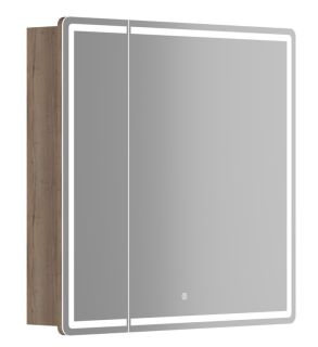 Зеркальный шкаф с LED подсветкой Sancos Mirror MI80EG 79см дуб галифакс натуральный Зеркальный шкаф с LED подсветкой Sancos Mirror MI80EG 79см дуб галифакс натуральный