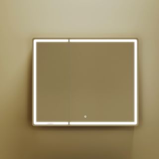 Зеркальный шкаф с LED подсветкой Sancos Mirror MI90ECH 89см дуб чарльстон Зеркальный шкаф с LED подсветкой Sancos Mirror MI90ECH 89см дуб чарльстон