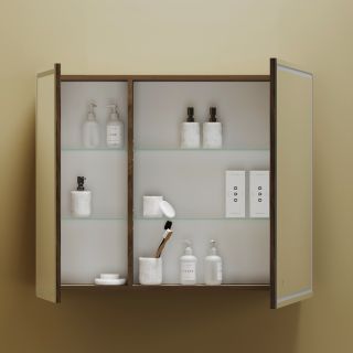 Зеркальный шкаф с LED подсветкой Sancos Mirror MI90ECH 89см дуб чарльстон Зеркальный шкаф с LED подсветкой Sancos Mirror MI90ECH 89см дуб чарльстон