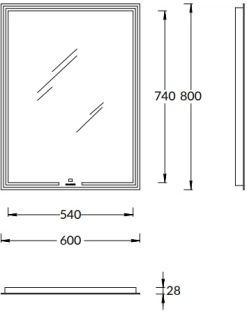Зеркало с подсветкой Kerama Marazzi Mio MIO.mi.60\WHT с диммером 60 см белый Зеркало с подсветкой Kerama Marazzi Mio MIO.mi.60\WHT с диммером 60 см белый