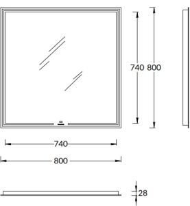 Зеркало с подсветкой Kerama Marazzi Mio MIO.mi.80\WHT с диммером 80 см белый
