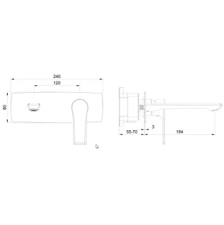 Смеситель для раковины Wonzon & Woghand Brilliant WW-88869079-MB чёрный матовый