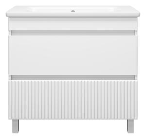 Напольная тумба под раковину Misty Мира 90см белый