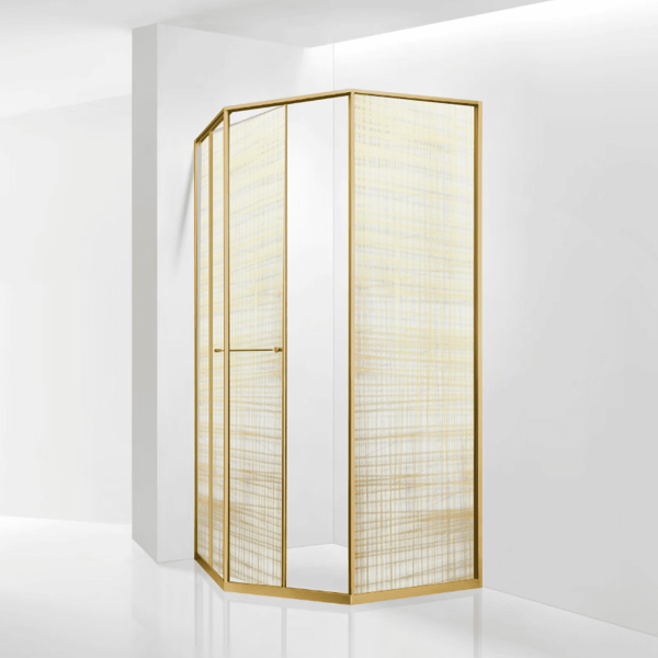 Душевой уголок RGW SV-82Gb "L" 33328200-266L 100x100 см брашированное золото