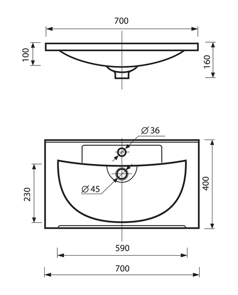 Раковина Misty EVVA 70 см