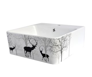 Раковина чаша Bronze de Luxe Black Deer 1060BD, белый Раковина чаша Bronze de Luxe Black Deer 1060BD, белый