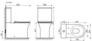 Напольный унитаз Ceramica Nova Star CN1904 безободковый белый Напольный унитаз Ceramica Nova Star CN1904 безободковый белый