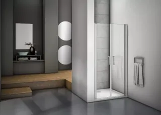 Душевое ограждение Good Door Mokka SD-90-C-WE 90*185 профиль белый, стекло прозрачное