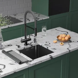 Кухонная мойка Roxenbath Uno 44 560210-44B графит