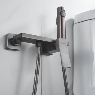 Гигиенический душ со смесителем Shevanik S6105T-1 оружейная сталь Гигиенический душ со смесителем Shevanik S6105T-1 оружейная сталь
