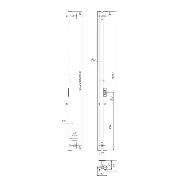 Полотенцесушитель электрический Indigo Style LSE120-10MKGDRt 120x10 см брашированное золото