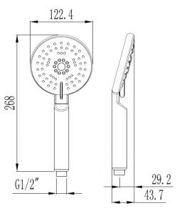 Лейка для душа ESKO SPL1105 хром