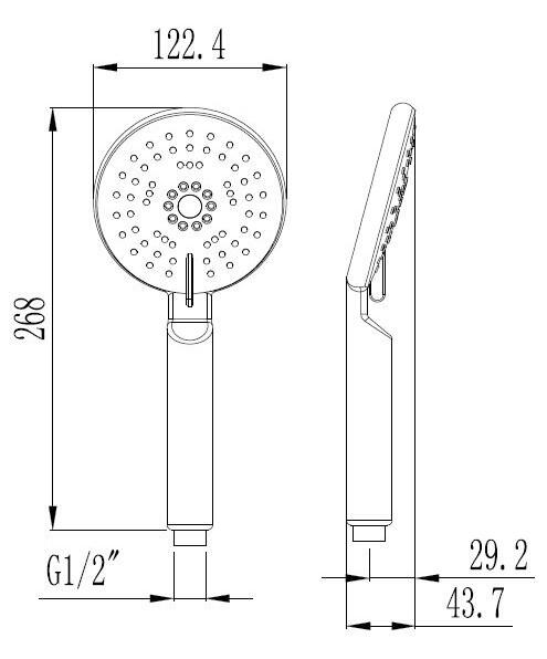 Лейка для душа ESKO SPL1105 хром