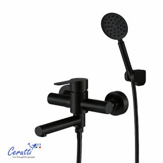 Смеситель для ванны Ceruttispa ОВИДИО VMB (OVIDIO VMB) CT12084 чёрный матовый