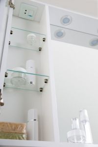 Зеркальный шкаф BelBagno с подсветкой 120x75см Bianco Lucido MARINO-SPC-1200/750-2A-BL-P