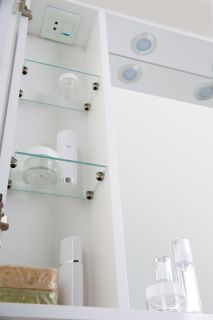 Зеркальный шкаф BelBagno с подсветкой 120x75см Bianco Lucido MARINO-SPC-1200/750-2A-BL-P